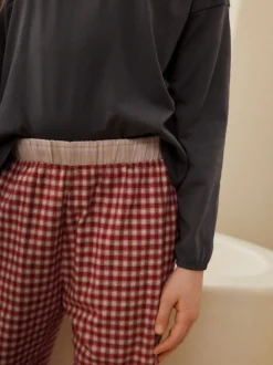 Next Motif ours neutre - Lot de 2 pyjamas tissés à carreaux (3-16ans)