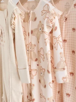 Next Motif ours neutre - Lot de 3 dors-bien bébé à fermeture éclair bidirectionnelle (0-2ans) Sale