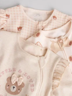 Next Motif ours neutre - Lot de 3 dors-bien bébé à fermeture éclair bidirectionnelle (0-2ans) Sale