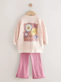 Next Motif étoiles roses - Ensemble haut et évasé à manches longues (3mois7ans) Hot
