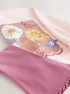 Next Motif étoiles roses - Ensemble haut et évasé à manches longues (3mois7ans) Hot