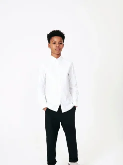 Next - Chemise Oxford (3-16ans) Motif uni blanc Discount