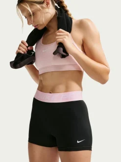 Nike mousse Noir/Rose - Short motard Pro Mid-Rise 3po New