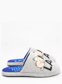 Vanilla Underground - Chaussons Mr Men Mr Lazy Mr Men gris Hot