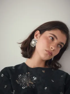 Next Métal de canon - Boucles d’oreilles scintillantes à clous de bijoux Outlet