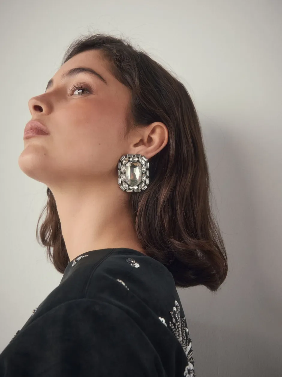 Next Métal de canon - Boucles d’oreilles scintillantes à clous de bijoux Outlet