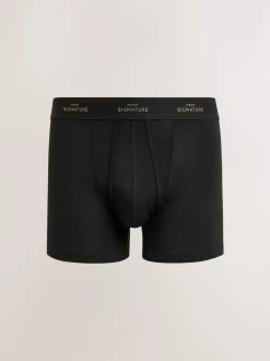 Next - Lot de 4 - Boxers Signature A-Fronts Métallisé noir Outlet