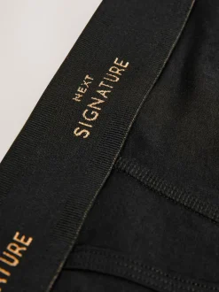 Next - Lot de 4 - Boxers Signature A-Fronts Métallisé noir Outlet