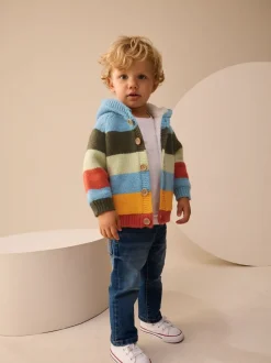 Next - Character Cardigan (3mths-7yrs) Multi Bright Stripe (multi-rayures lumineuses) Sale