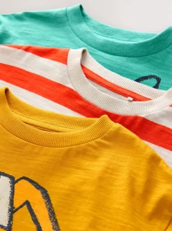 Next - Lot de 3 t-shirts imprimés graphiques à manches longues (3mois-7ans) Multi Digger Best