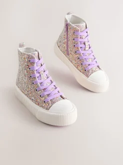 Next - À lacets High Top Trainers Multi Glitter (multi glitter) Outlet