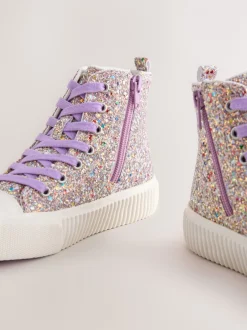 Next - À lacets High Top Trainers Multi Glitter (multi glitter) Outlet