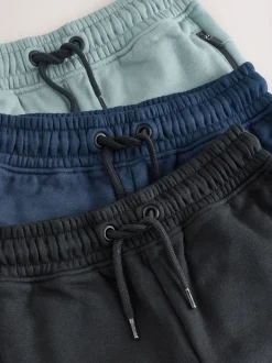 Next Multi noir/marine/minéral - Jogging ajusté zippé, lot de 3 (3-16ans) Clearance