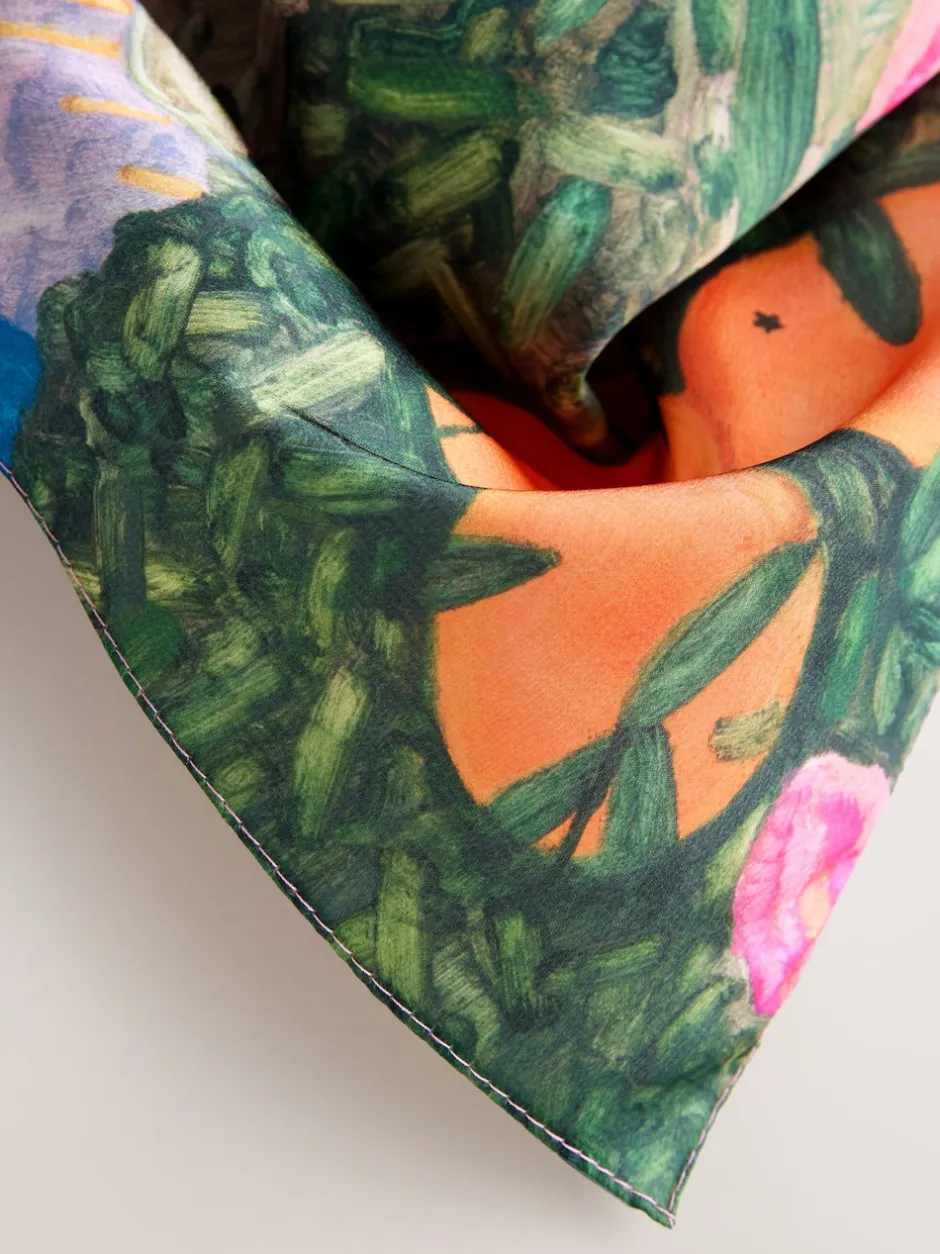 Next Multi Rose Fleuri - Écharpe carrée légère Benjamin Mac Converse Artist Collaboration Hot