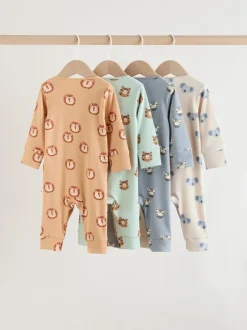 Next Multi Safari Animal - Combinaisons de sommeil pour bébé 4 Pack (0mois-3ans) Outlet