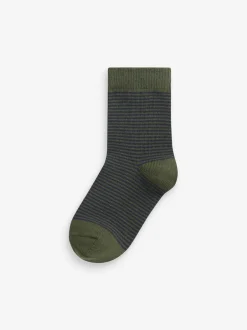 Next - Paquet de chaussettes en coton riche 7 Multi Stripe (Multi Stripe) Discount