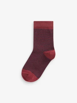 Next - Paquet de chaussettes en coton riche 7 Multi Stripe (Multi Stripe) Discount