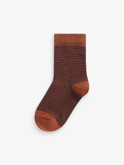 Next - Paquet de chaussettes en coton riche 7 Multi Stripe (Multi Stripe) Discount