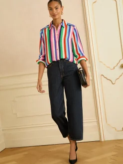 Love & Roses Multi Stripe (Multi Stripe) - chemise boutonnée à manches longues New