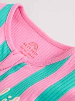 Next Multi Stripe (Multi Stripe) - Combinaisons de nuit à fermeture éclair pour bébés 3 Pack (0mths-3yrs) New