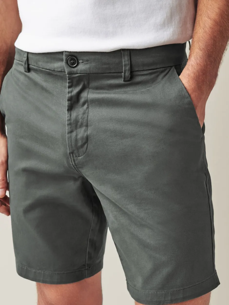 Next Multicolore - - Short chino extensible 4 Pack Ajustement droit New