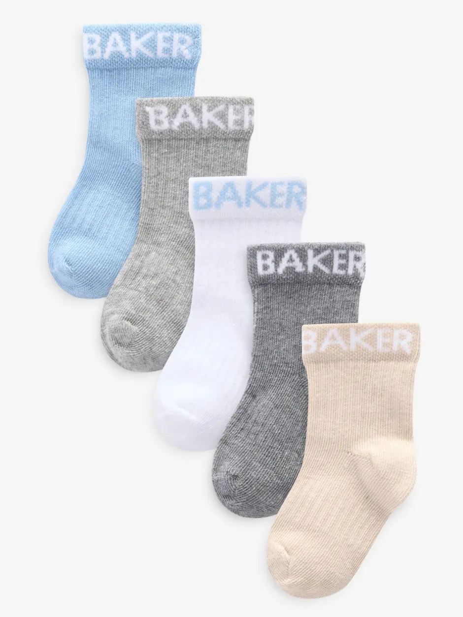 Baker by Ted Baker Multicolore - Bébé Chaussettes 5 Lot Online