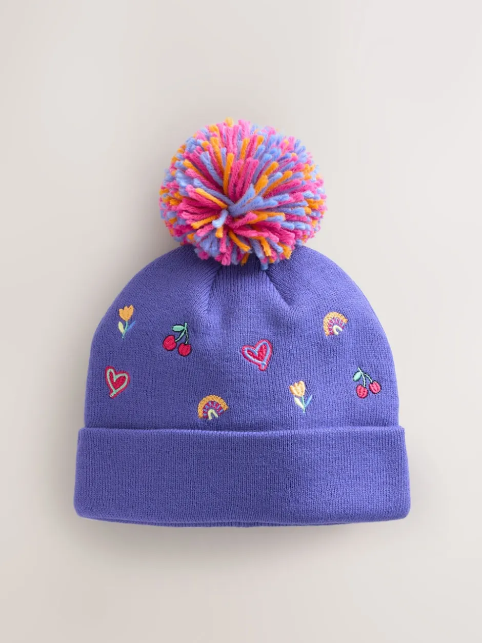 Next Multicolore - Bonnet à pompon brodé (3mois-10ans) Sale
