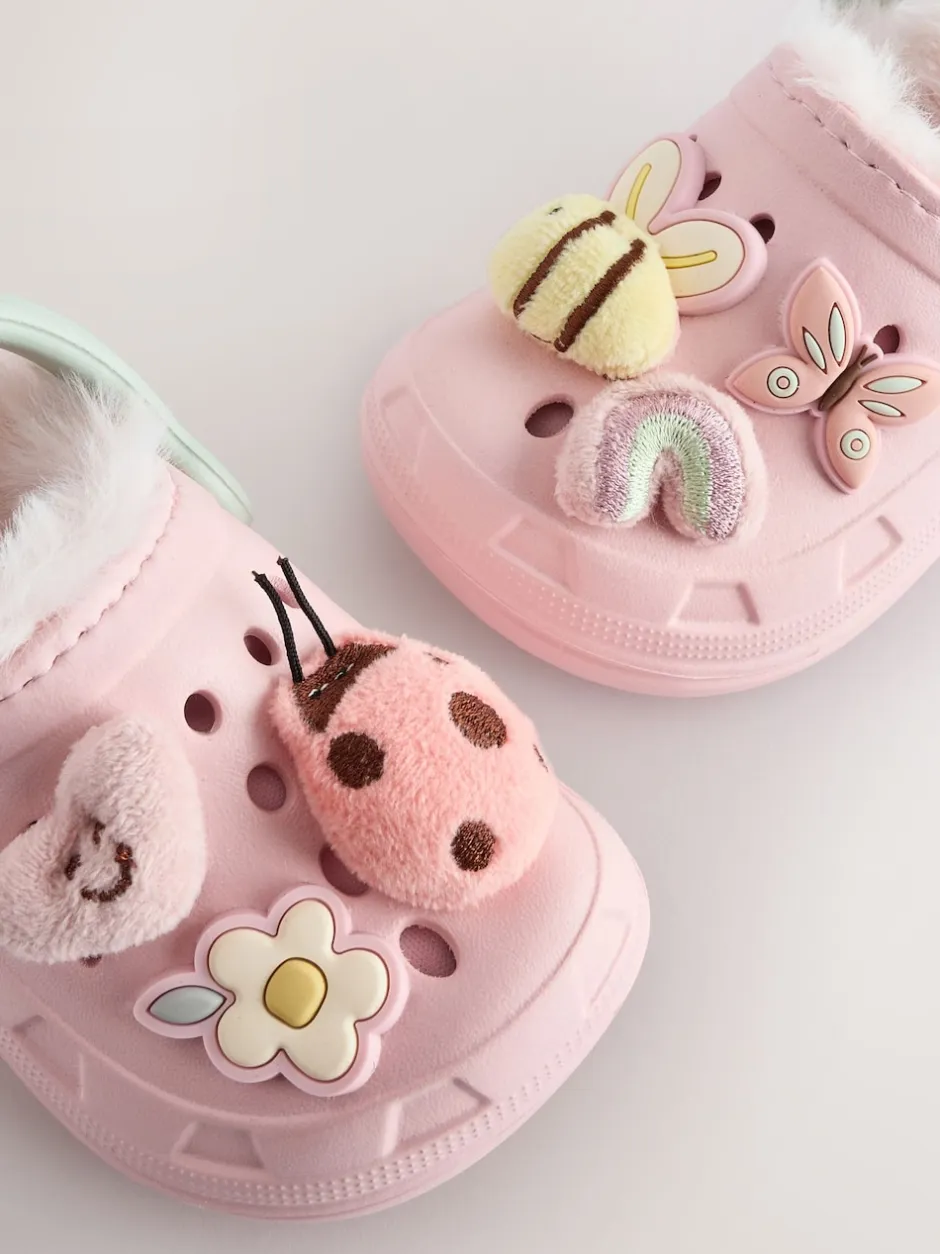 Next Multicolore - Chaussons sabots doublés de fausse fourrure Best