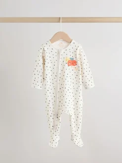 Next Multicolore - Combinaison de nuit zippée pour bébé 3 Pack (0-2ans) Clearance