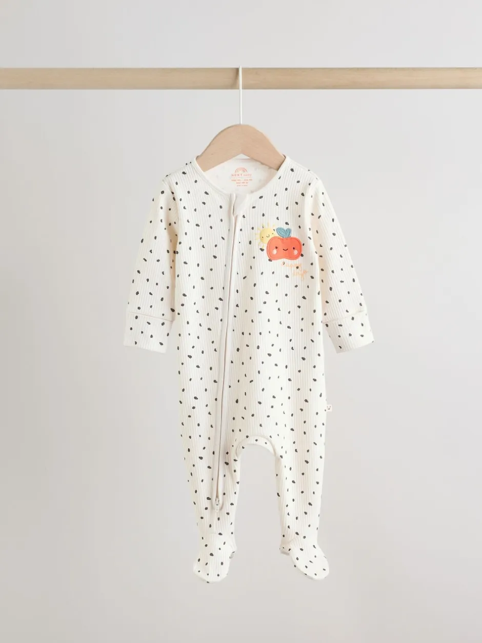 Next Multicolore - Combinaison de nuit zippée pour bébé 3 Pack (0-2ans) Clearance