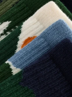 Next - Cushioned Semelle intérieure Cotton Rich Ribbed Tipped Chaussettes 5 Lot Multicolore Sale