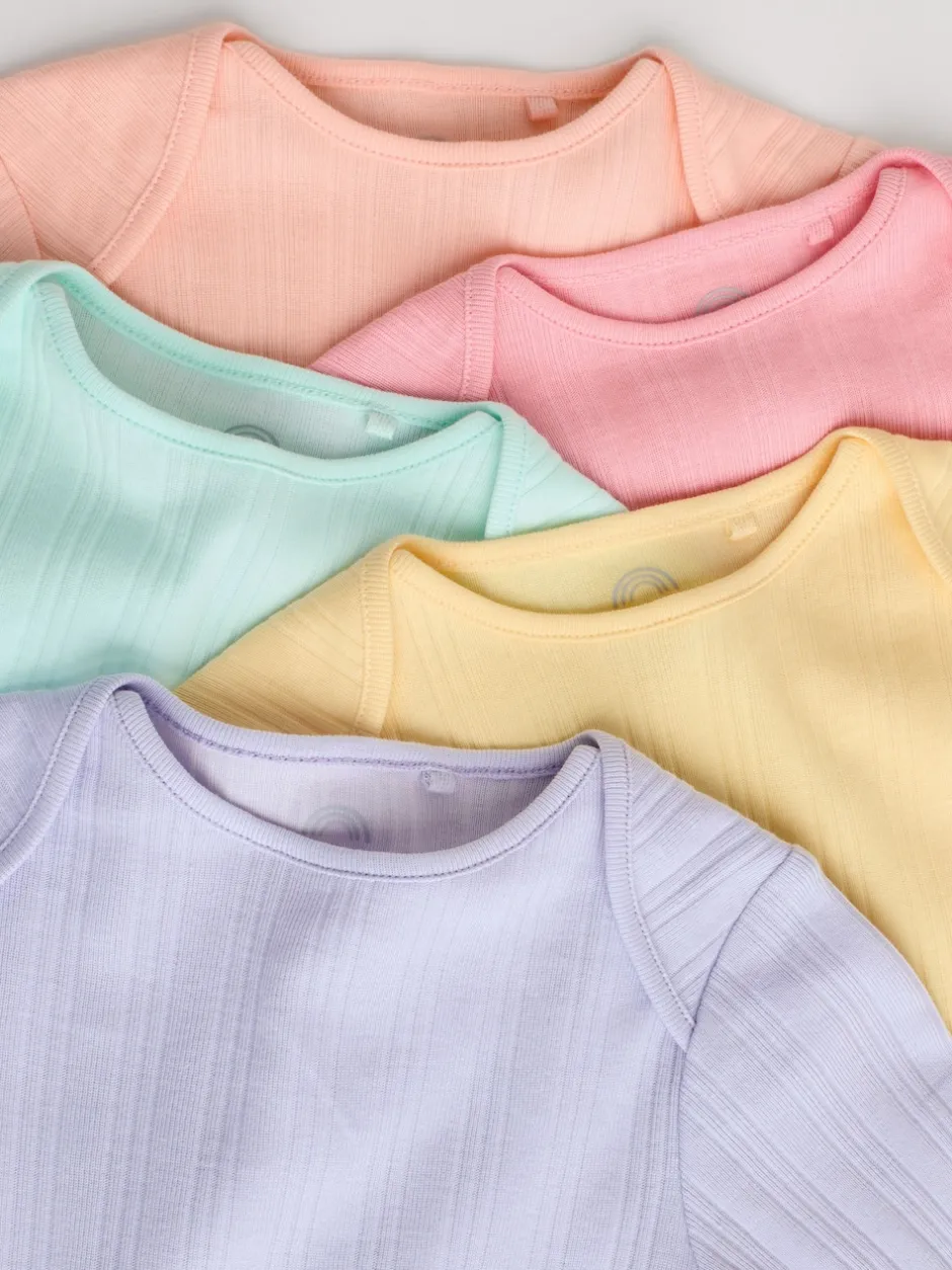 Next Multicolore - Lot de 5 bodies à manches longues pour bébé Sale