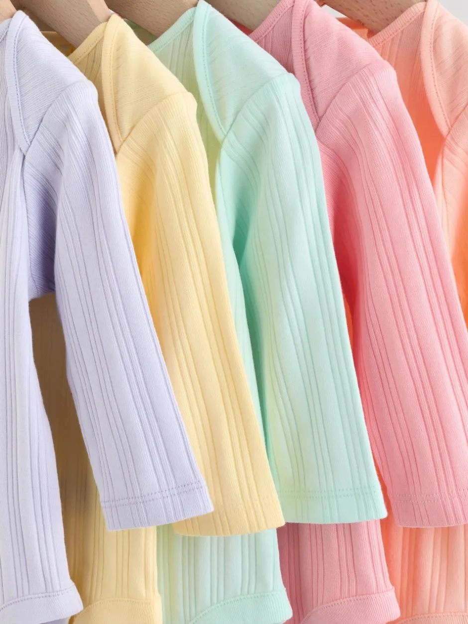 Next Multicolore - Lot de 5 bodies à manches longues pour bébé Sale