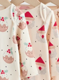 Next Multicolore - Lot de 3 bodys de Noël bébé Best