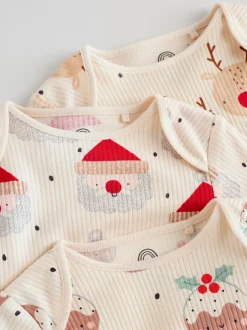 Next Multicolore - Lot de 3 bodys de Noël bébé Best