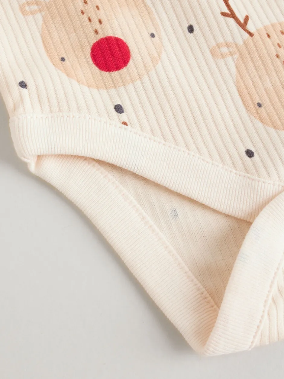 Next Multicolore - Lot de 3 bodys de Noël bébé Best