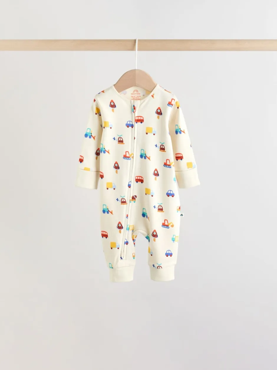 Next Multicolore - Lot de 5 Combinaisons de nuit zippées deux sens pour BÉBÉ (0mois à3ans) Clearance
