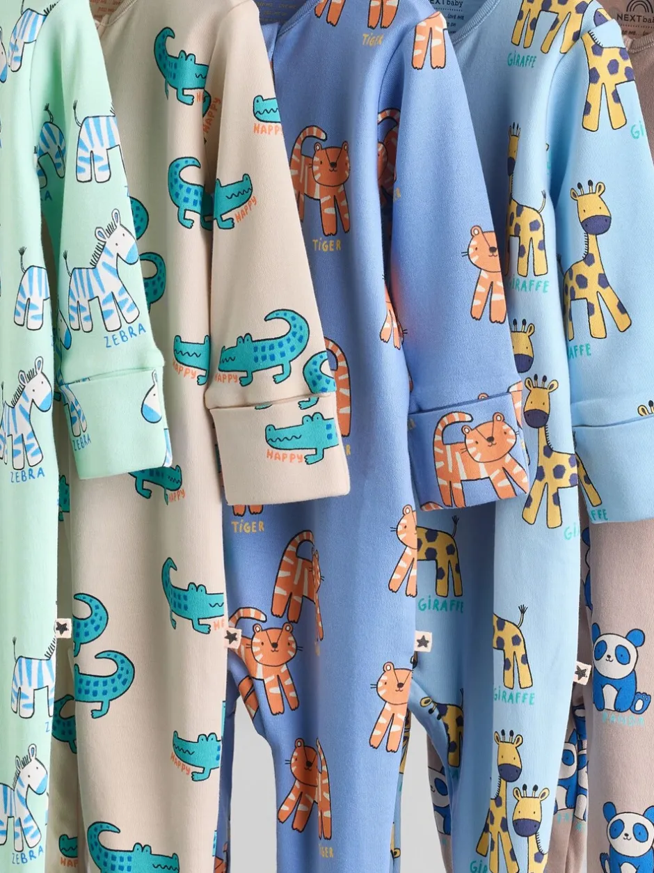 Next Multicolore - Lot de 5 dors-bien zippés en coton pour bébé (0-2ans) Clearance