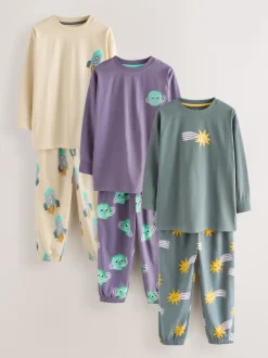 Next - Lot de 3 pyjamas oversize (9mois-10ans) Multicolore Hot