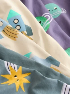 Next - Lot de 3 pyjamas oversize (9mois-10ans) Multicolore Hot