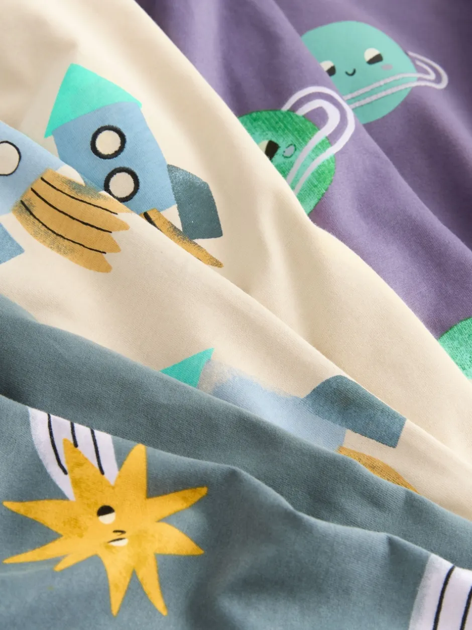 Next - Lot de 3 pyjamas oversize (9mois-10ans) Multicolore Hot