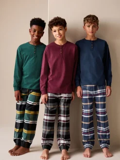 Next Multicolore - Lot de 3 pyjamas tissés à carreaux (3-16ans) Hot