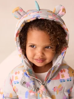 Next Multicolore - Manteau matelassé imprimé Résistant à la douche (3mths-7yrs) Discount