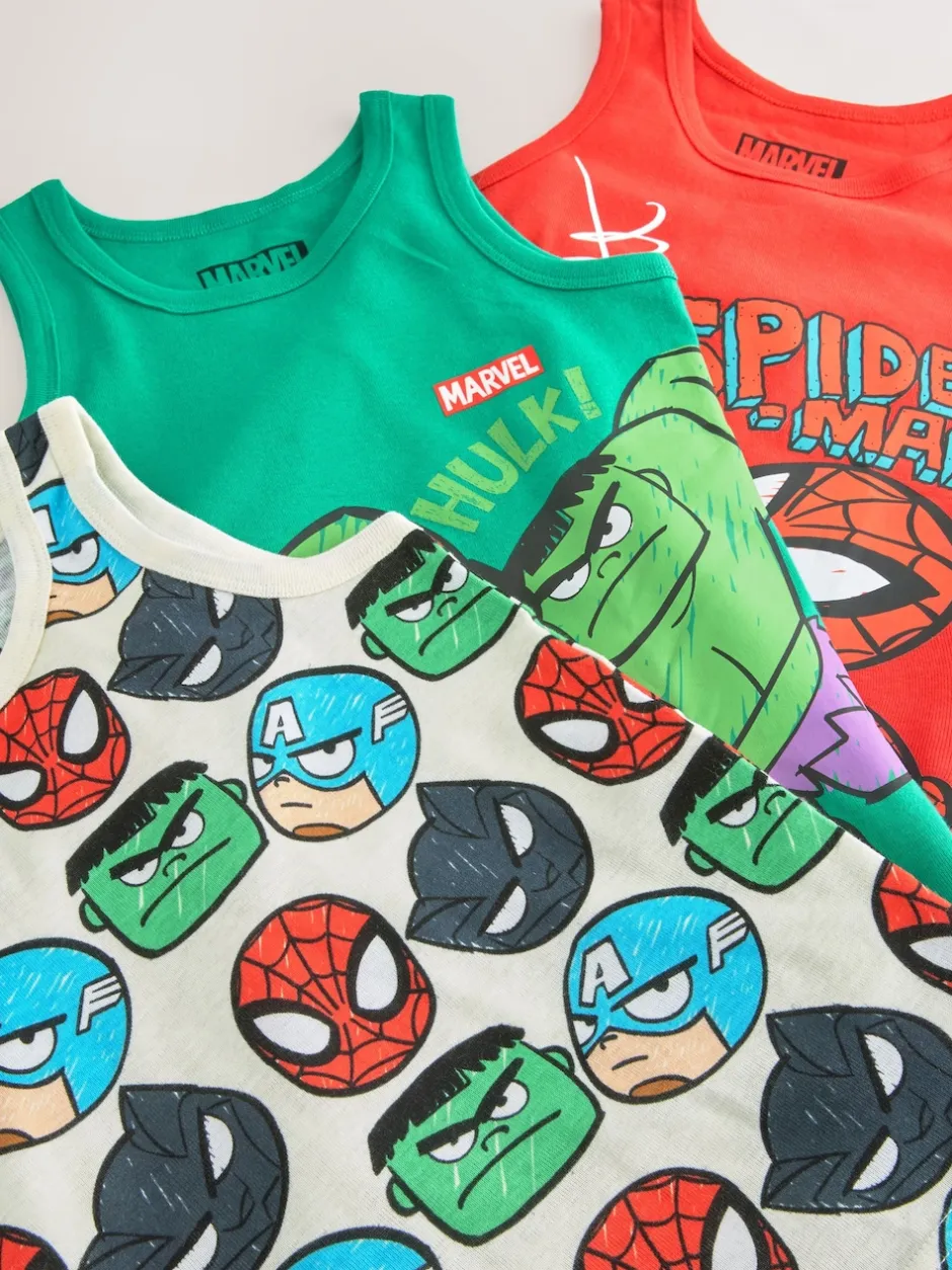 Next Multicolore - Marvel 100% gilets en coton Lot de 3 (1.5-12ans) Sale
