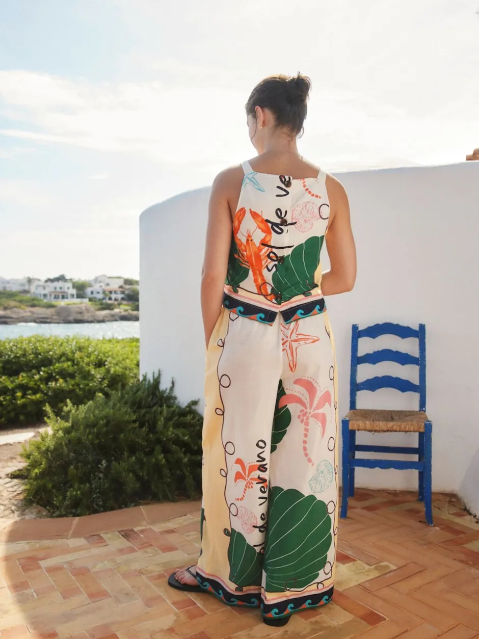 Next Multicolore - Pantalon large de jambe Discount