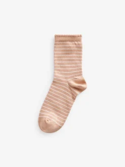 Next Multicolore - Paquet de 5 chaussettes de cheville en coton riche Outlet