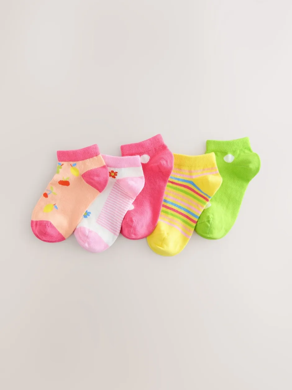 Next Multicolore - Paquet de chaussettes de sport en coton riche 5 Sale