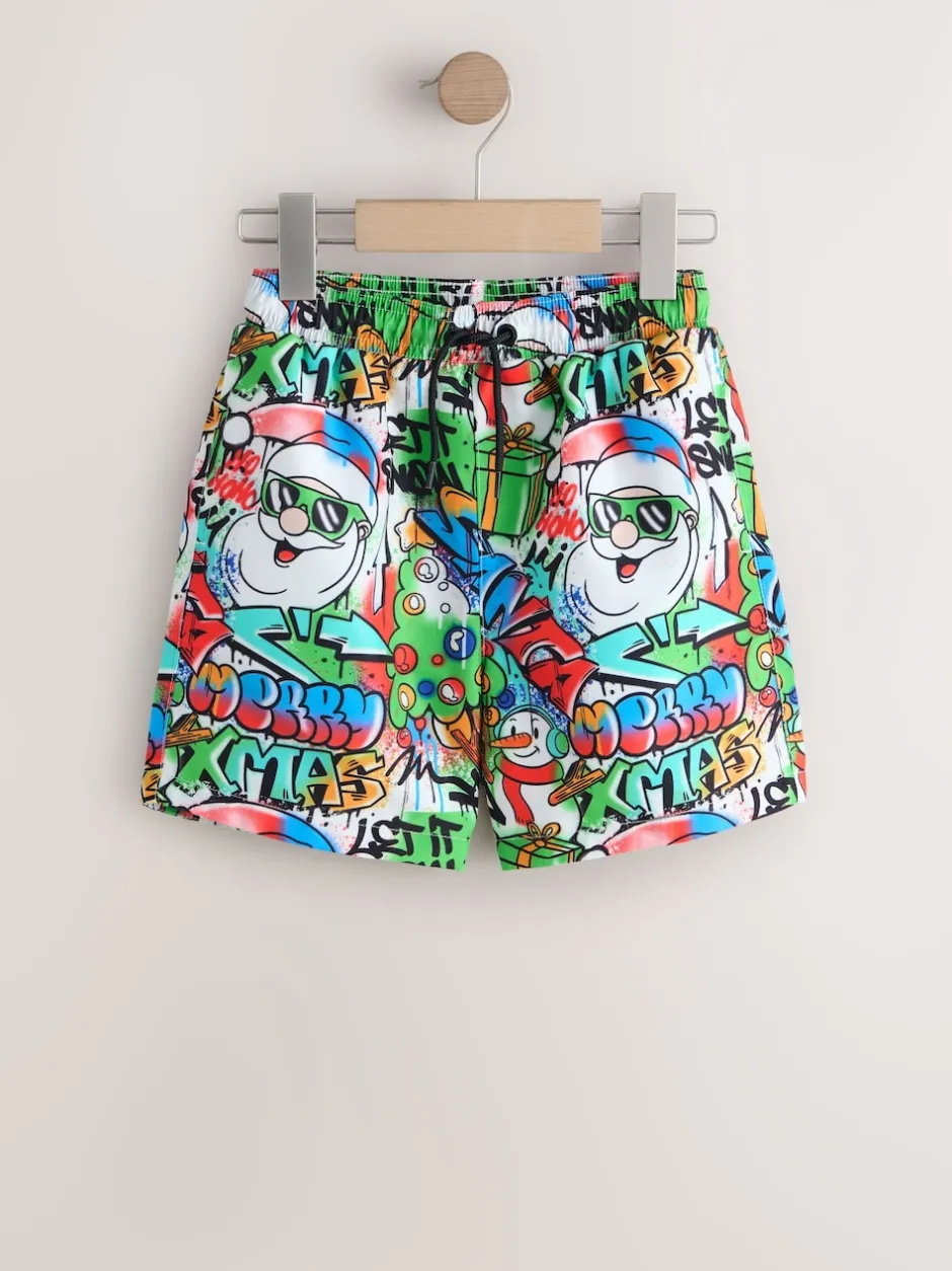Next Multicolore - Short de bain de Noël (3-16ans) Clearance