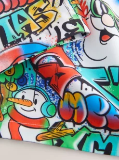 Next Multicolore - Short de bain de Noël (3-16ans) Clearance