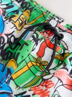 Next Multicolore - Short de bain de Noël (3-16ans) Clearance